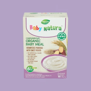 Baby Natura (80กรัมx1กล่อง) ข้าวกล้องบดผสมมันหวานออร์แกนิค80กรัม-มันหวาน(F-B910-M90-O8)