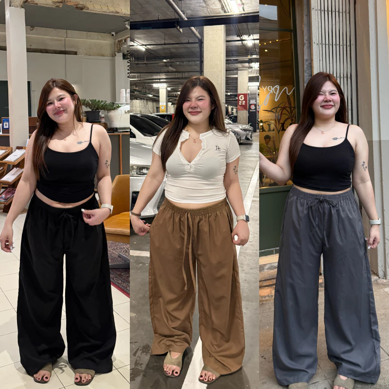 กางเกงขากระบอก กางเกงขายาว ผ้าไมโคร มีไซส์ M-XL สาวอวบใส่ได้ เอวยางยืด รุ่น กางเกงไมโคร Micro