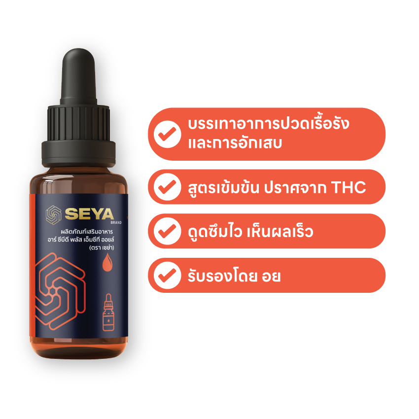 SEYA CBD Pain Relief Oil สำหรับผู้มีอาการตึง/ล้าสะสม