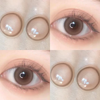 【1คู่ลด฿3, 2คู่ลด฿10】[-1.00-600]✨Midroo【FDA approved❗】รุ่นธรรมชาติขายดี เลนส์มินิแฟชั่น เหมาะกับหน้าสด Brown/Grey-14.0MM
