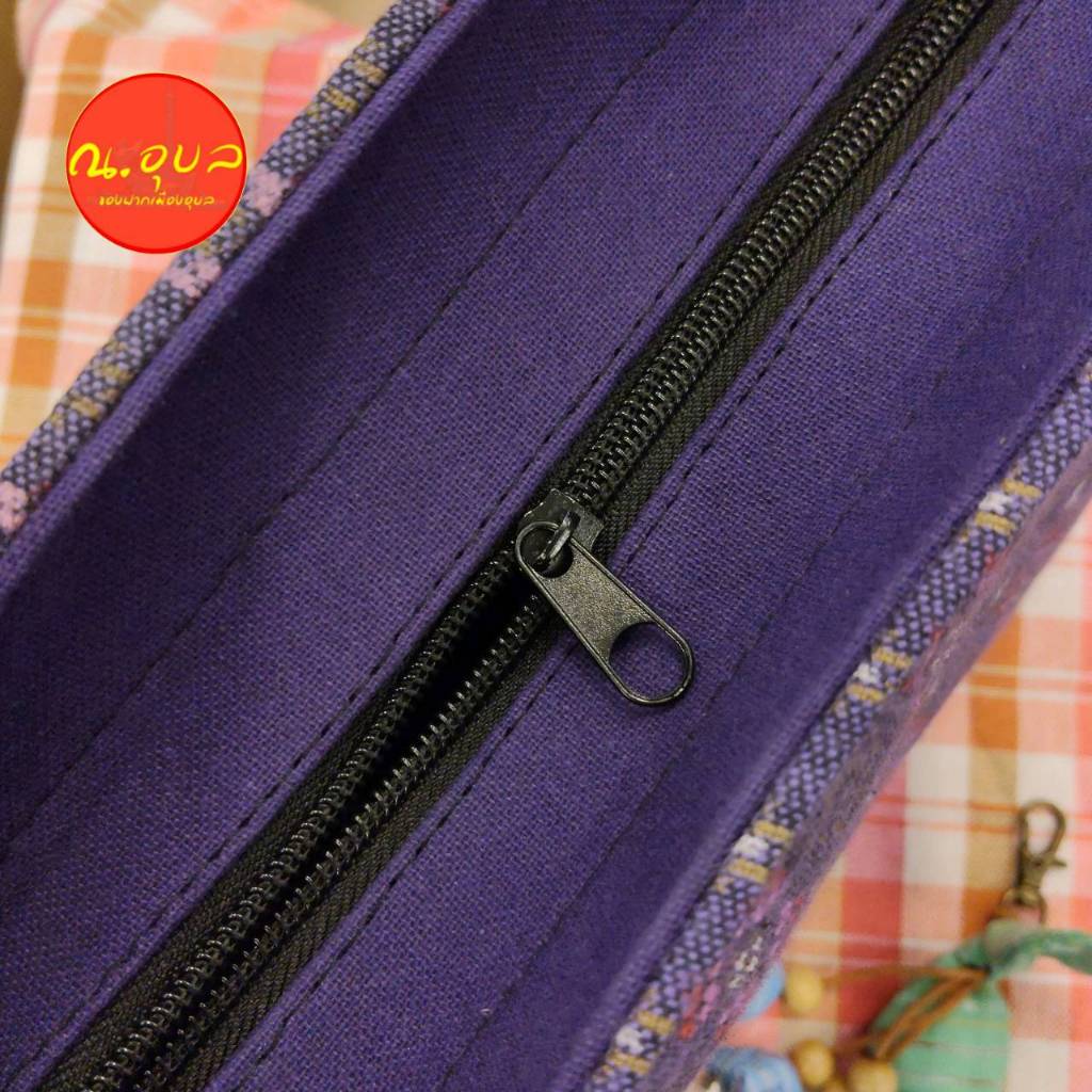 🌺👜กระเป๋าถือทรงสี่เหลี่ยม หรือทรงปากตรง งานผ้าฝ้ายลายไทย/ผ้าพิมพ์คราม ขนาดใบกลาง ✅ - รูปที่ 4