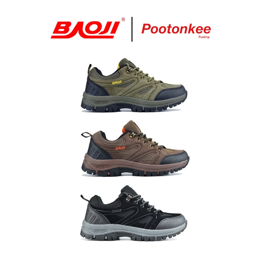 BAOJI บาโอจิ รุ่น BJM 607  Outdoor รองเท้าผ้าใบ รองเท้าเดินป่า ปีนเขา