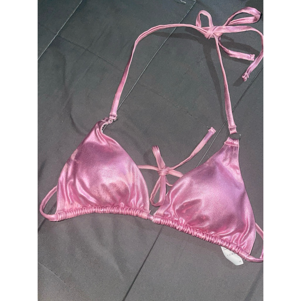 บราบิกินี่ Cider Size M สีชมพู ผูกคอกับหลัง