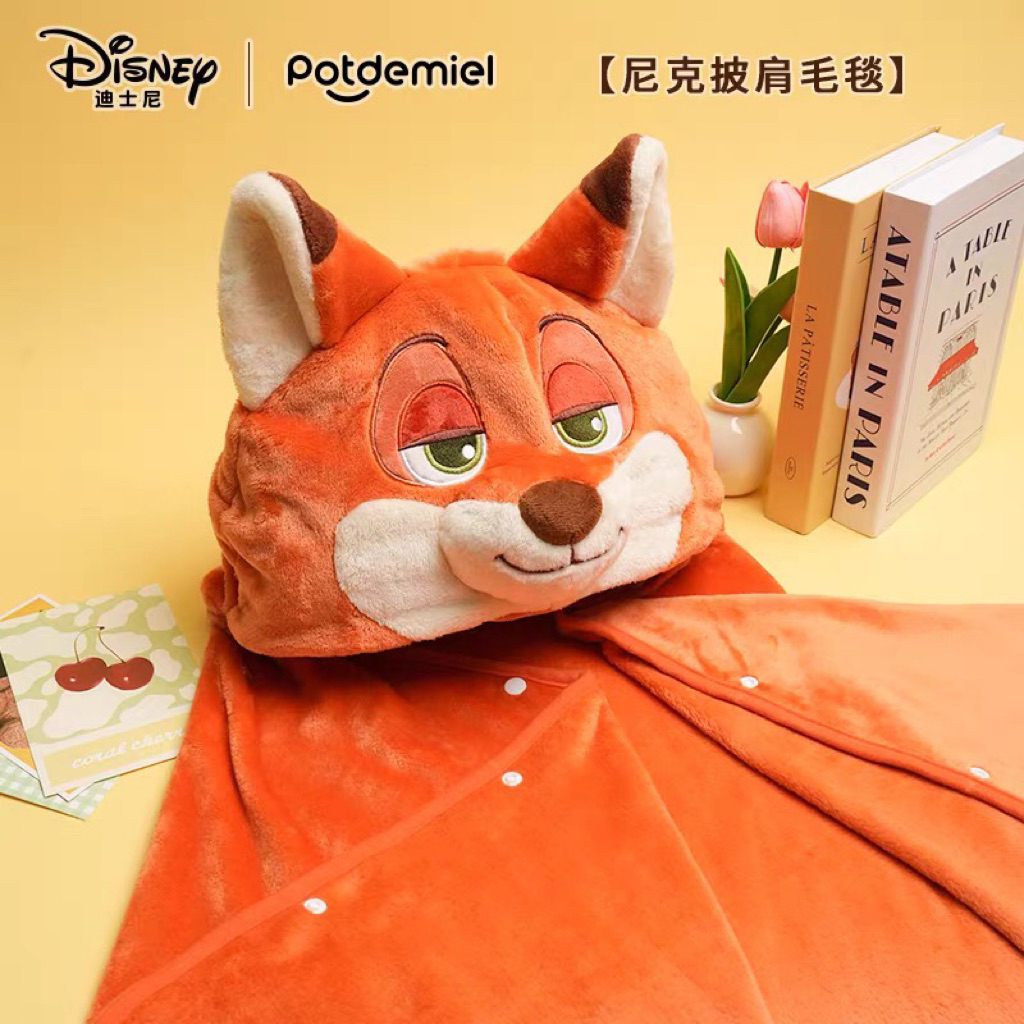 ⚡️พรีออเดอร์⚡️ Zootopia Hooded Shawl Blanket ผ้าห่มคลุมไหล่มีฮู้ด ผ้าห่มดิสนีย์ ลิขสิทธิ์แท้💯%