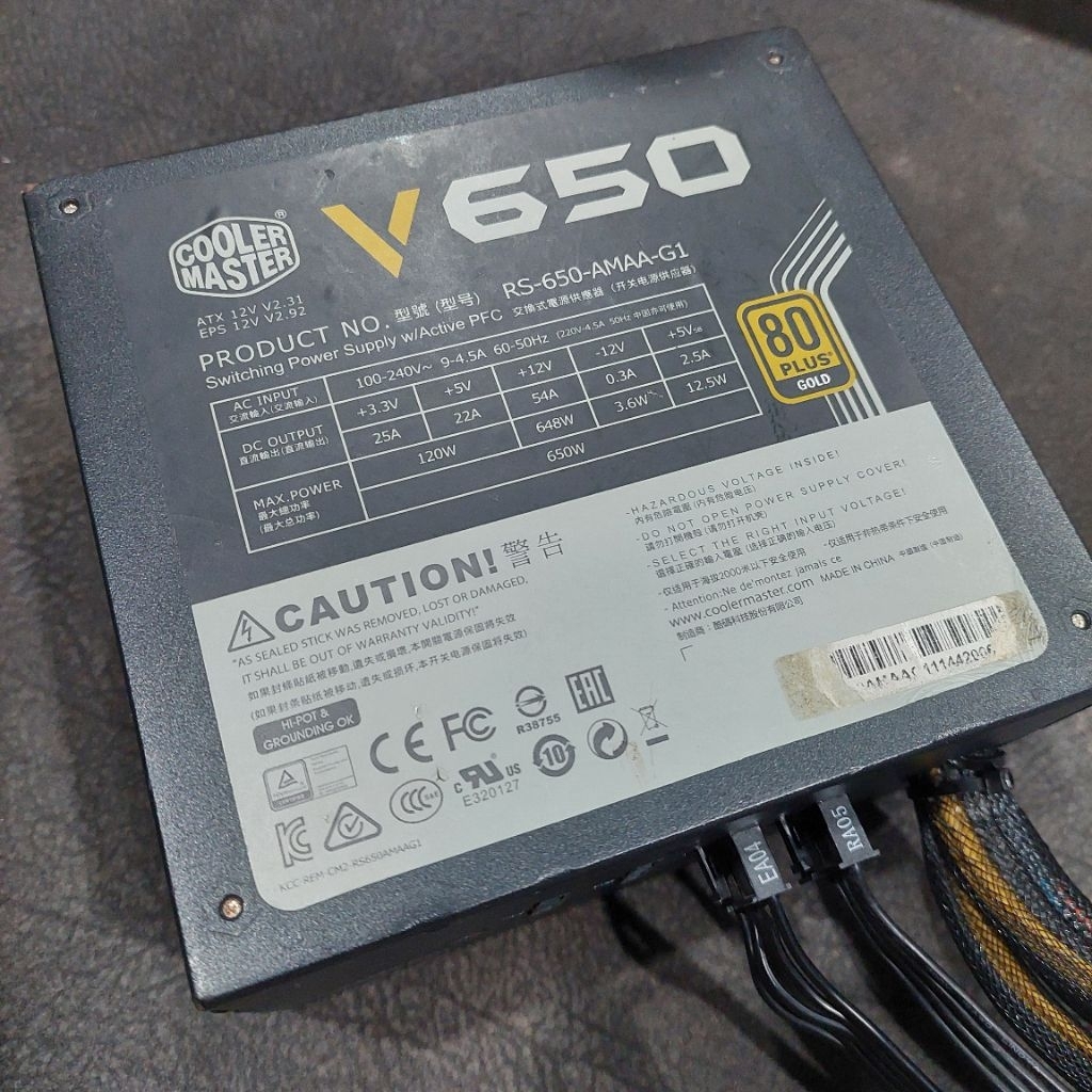 PSU:Cooler Master V650 Semi (80+Gold)