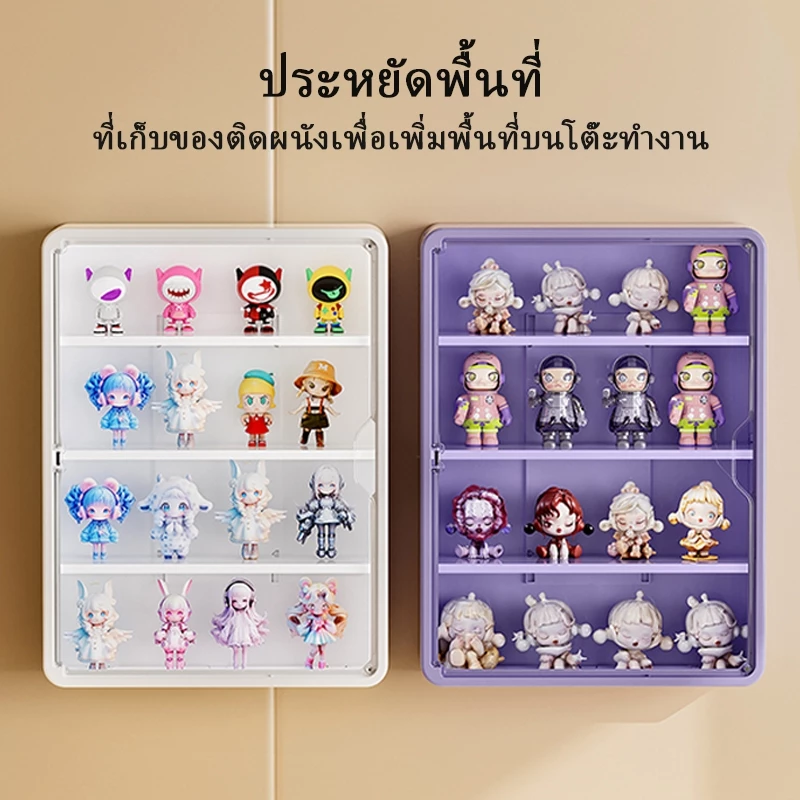 ตู้โชว์ติดผนัง ตู้โชว์ตุ๊กตา กล่องฟิกเกอร์ มีฝาปิด ประตูแม่เหล็ก thumbnail 5