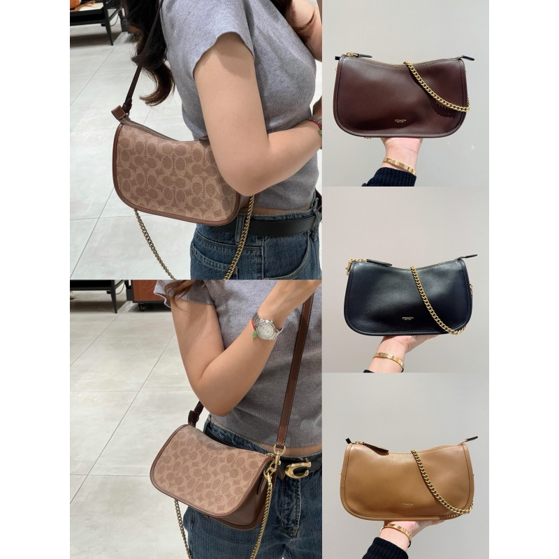 🔥ของแท้ 💯%👜Coach Waverly  Crossbody Bagกระเป๋าสายเดี่ยวรุ่นใหม่ พร้อมสายสะพาย 3 เส้นที่ถอดได้สุดคุ้ม