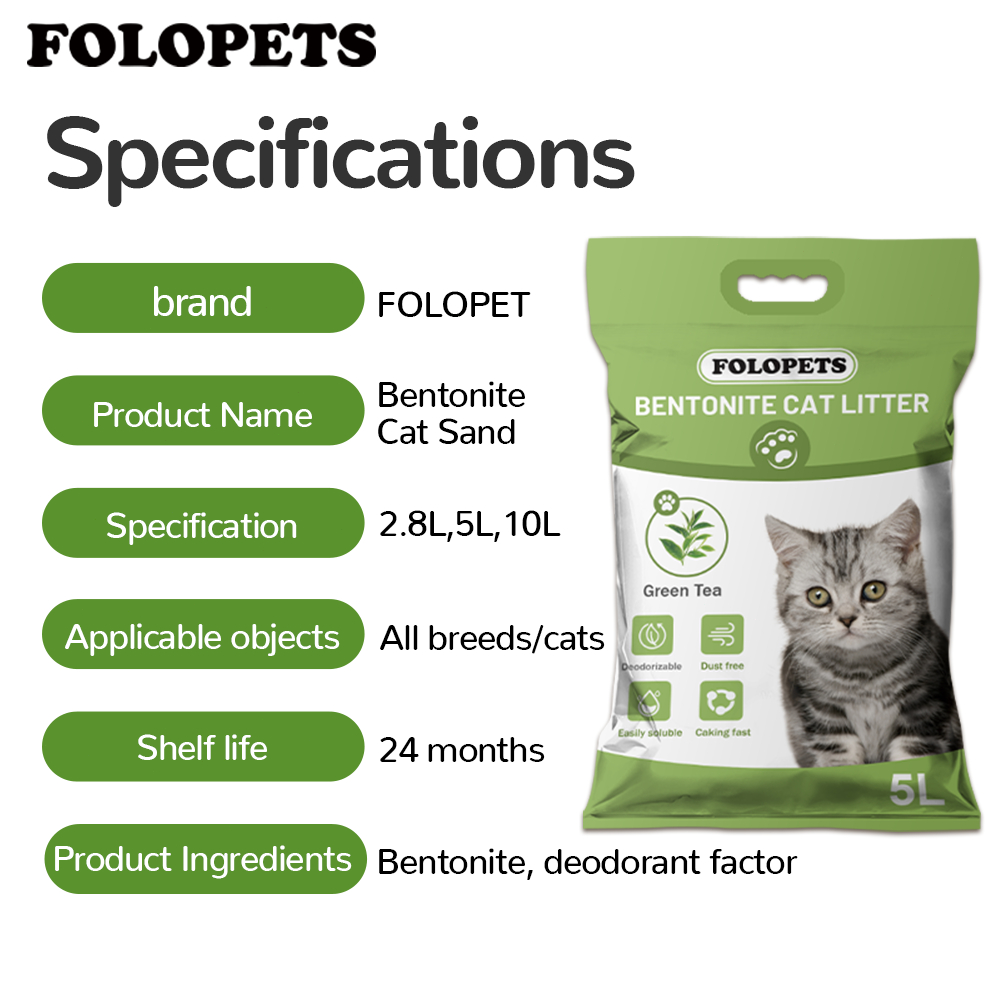 FOLOPETS ทรายแมว 10L 7.5kg ดูดซับไว กลบกลิ่นได้ดีมาก ทรายแมวเบนโทไนท์ ทรายแมวเต้าหู้ Tofu ทรายแมวเบนโทไนท์（9 กลิ่น） รูปที่ 5