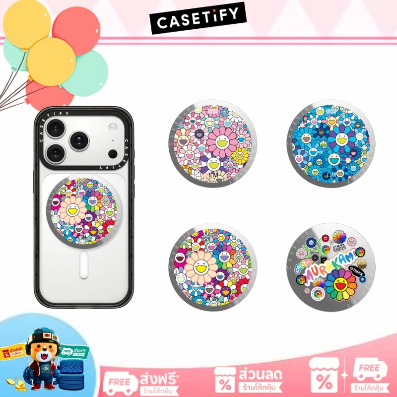 TAKASHI MURAKAMI x CASETiFY FLOWERS BLOOM SNAPPY™ GRIP STAND ที่จับโทรศัพท์（ของแท้ 100 %）