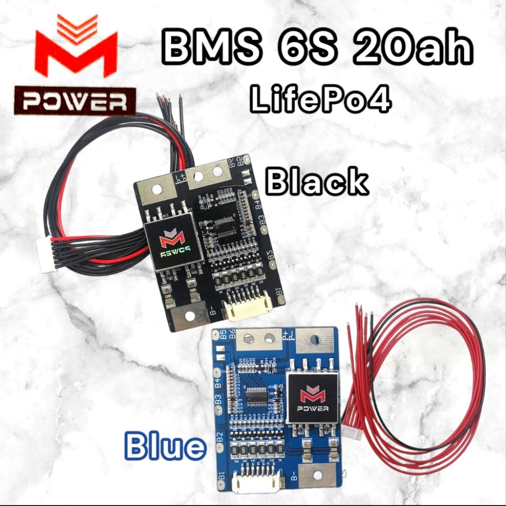 Bms 6S 20a [M-Power] บอร์ดโมดูลป้องกันแบตเตอรี่ LifePo4