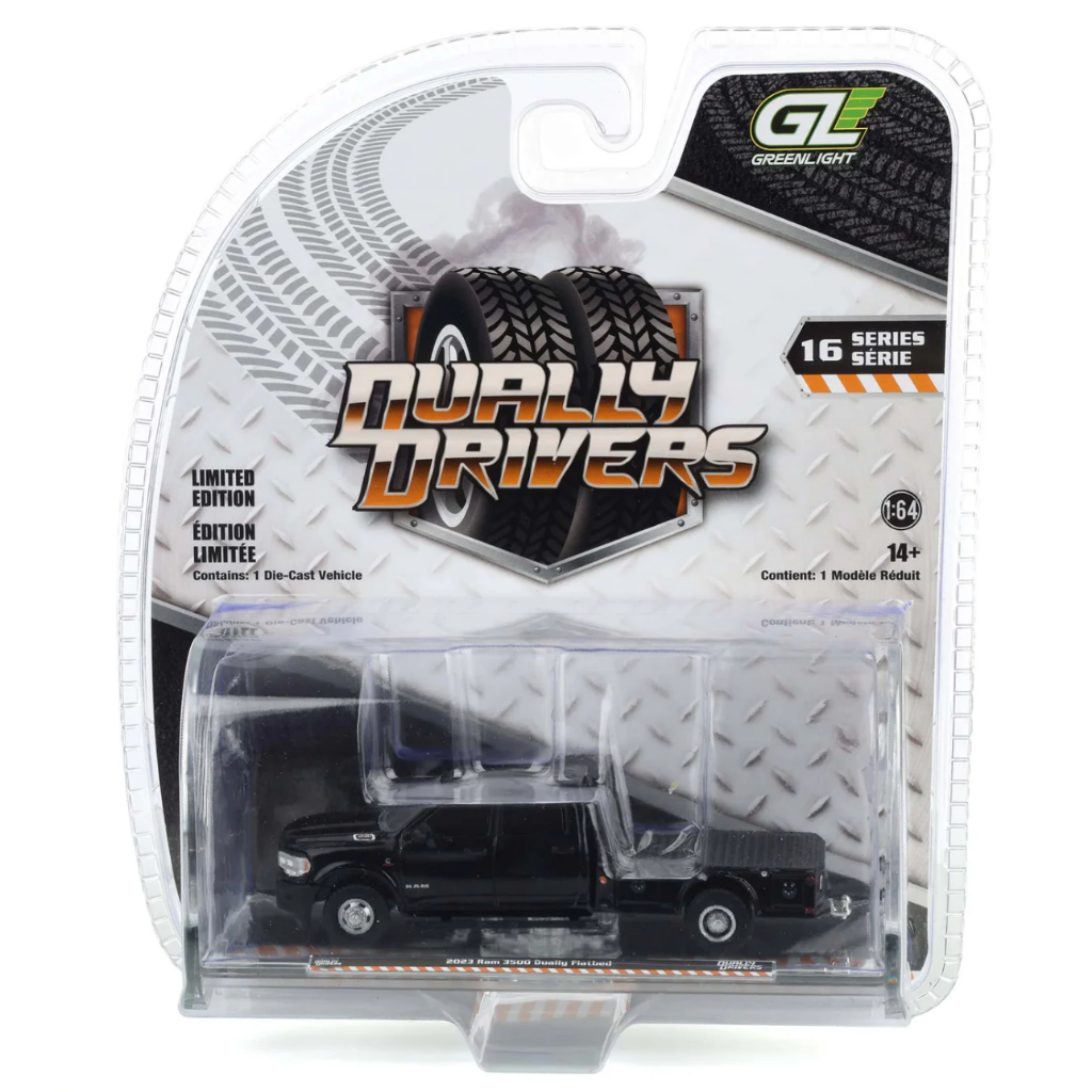 Greenlight | 2023 Ram 3500 Dually Flatbed - Black สเกล 1/64 46160