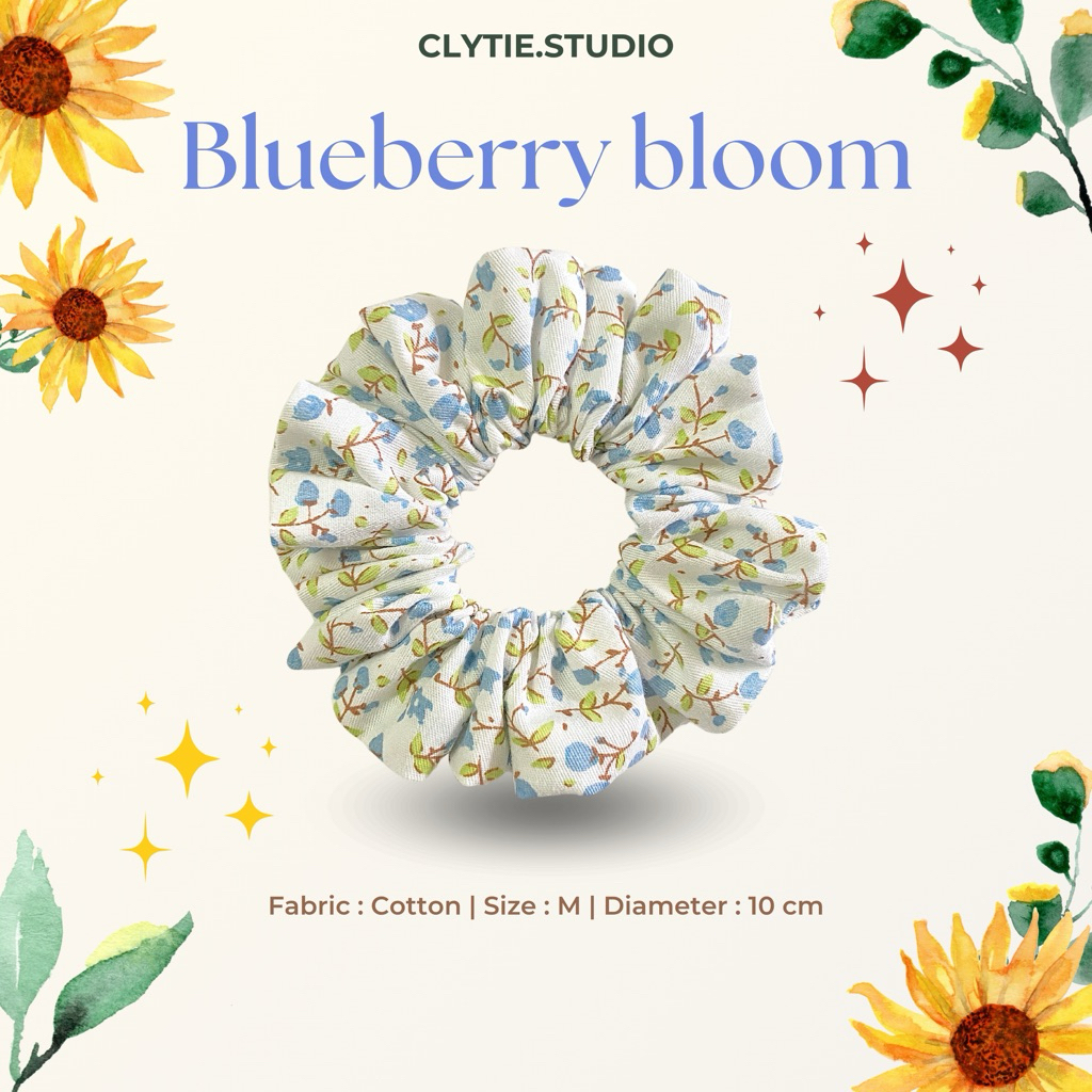 Clytie • Scrunchie • Size M • Bluberry bloom🌻🌷🌸✨