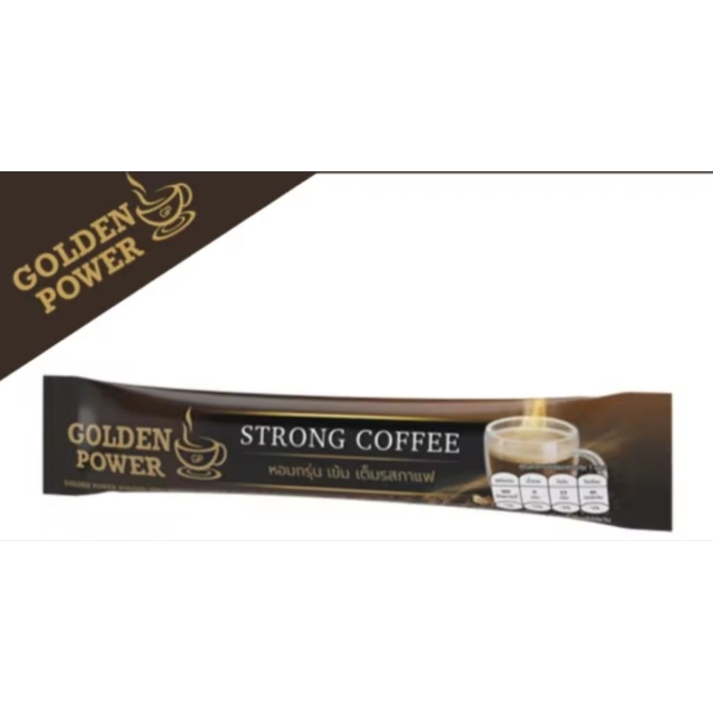 Golden Power Strong Coffee กาแฟสำเร็จรูป 3in1 แบ่งขาย 1 ซอง