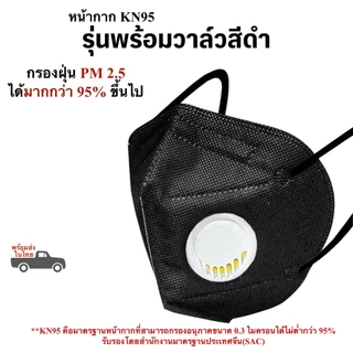 หน้ากากกรองฝุ่น PM2.5 มาตรฐาน KN95 ป้องกันละอองขนาดเล็กได้ 95% ขึ้นไป พร้อมส่งในไทย