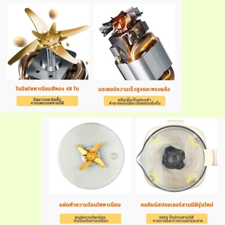 🔥เครื่องปัน1.8Lเครื่องทําน้ําเต้าหู้ เครื่องปั่นเนกประสงค์ เครื่องทํานมถั่วเหลือง 48ใบใบมีดไททาเนียม