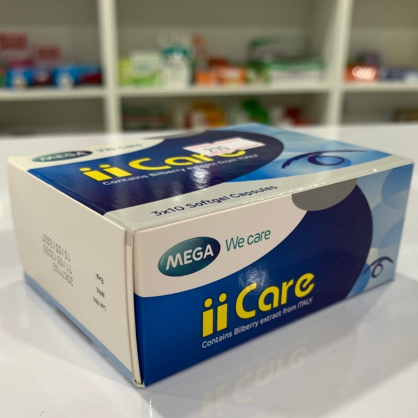 วิตามิน บำรุงสายตา ยี่ห้อ iiCare โดย Mega Wecare