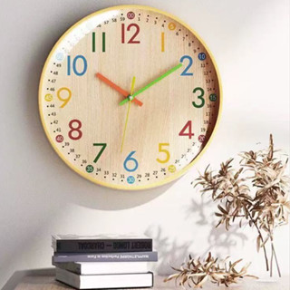 RQ/1 นาฬิกาแขวน ติดผนังขนาด 12นิ้ว ลายทรงกลม เข็มเดินเรียบ