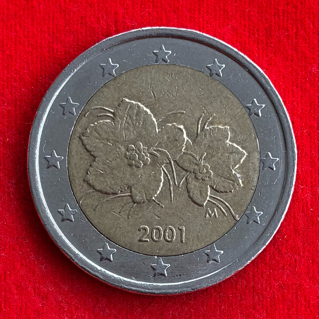 🇫🇮 เหรียญยูโร ฟินแลนด์​​ Finland 2 euro ปี 2001 2€ เหรียญต่างประเทศ