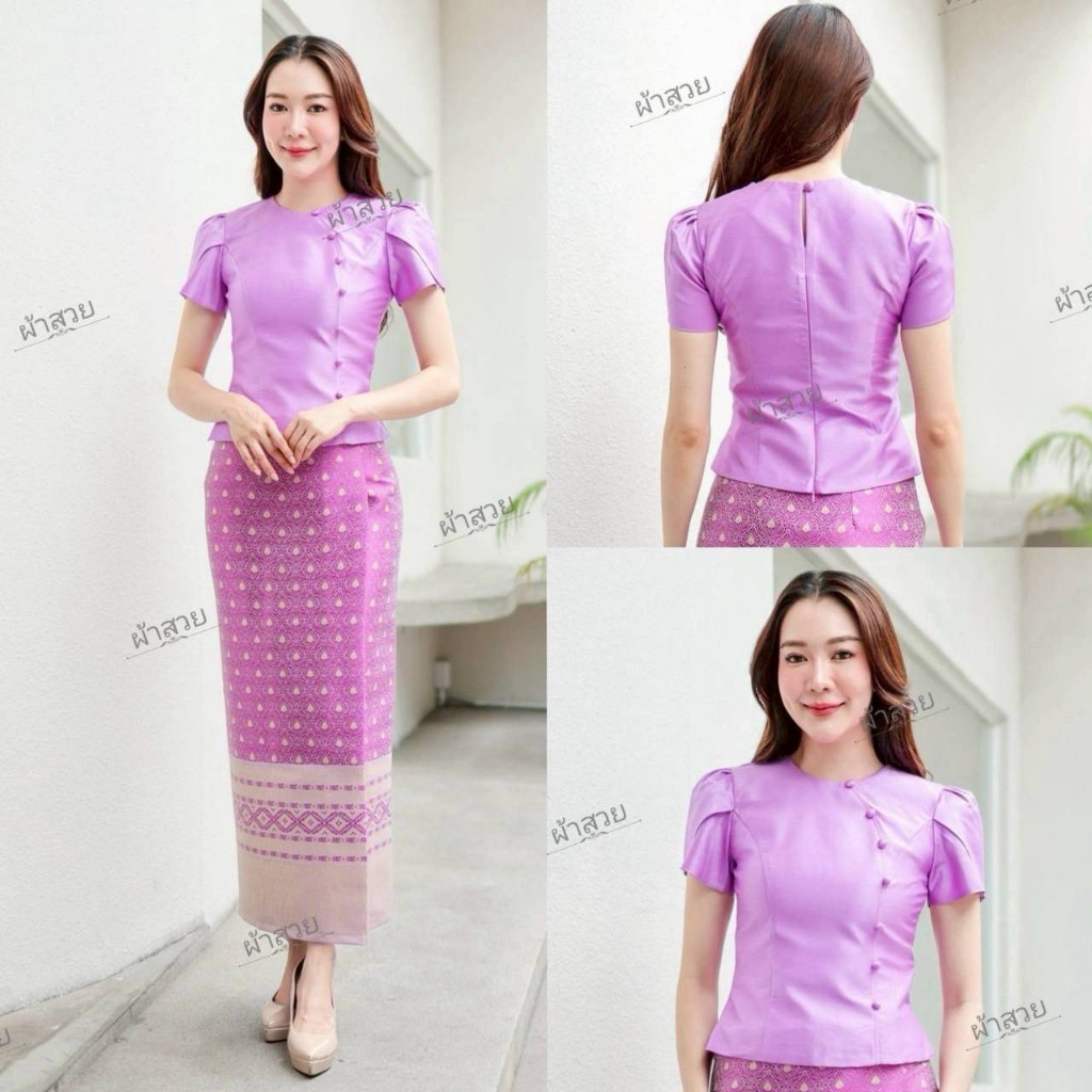 เปลี่ยนสไตล์ของคุณด้วยเสื้อยาวผ้าไหมสี่เส้น งานฝีมือไทยสุดประณีตที่ผสมผสานความสง่างาม เหมาะสำหรับแมทกับกระโปรงหรือกางเกง