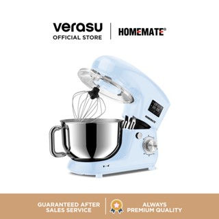 HOMEMATE เครื่องผสมอาหาร 5 ลิตร 1400 วัตต์ หน้าจอดิจิทัล สีฟ…