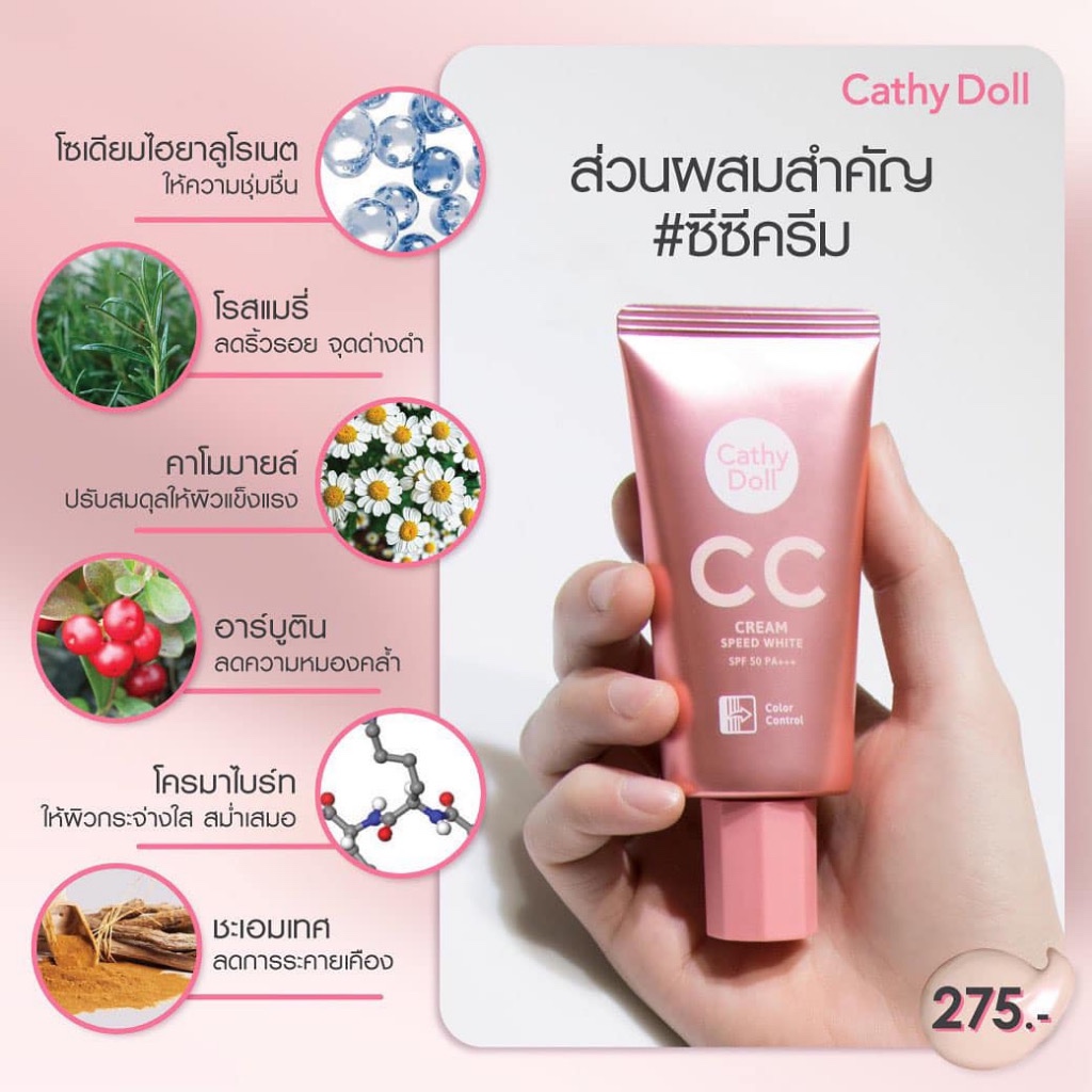 Cathy Doll CC Cream Speed White SPF50 PA+++เคที่ดอลล์ รูปที่ 3