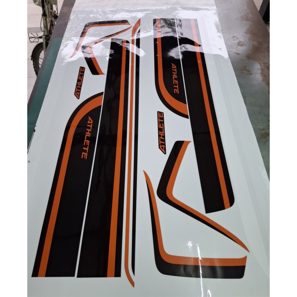 ขายสติ๊กเกอร์ลายเดิม Mitsubishi Triton Athlete หมึกญี่ปุ่นแท้เครื่องพิมพ์ Mimaki พร้อมเคลือบ