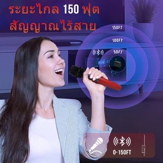 NEW BAXS ไมค์ลอย 2 ไมค์ UHF ไมโครโฟนไร้สาย DT802 wireless microphone ชาร์จ Type-C เสียงชัด 80M คาราโอเกะ งานเวที