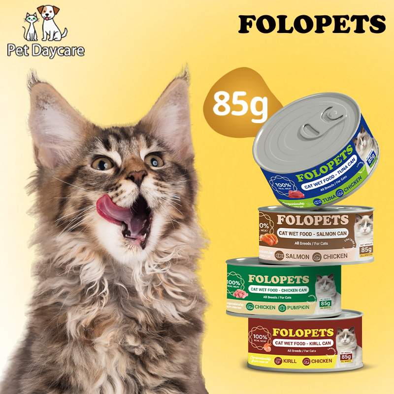 FOLOPETS แมวกระป๋อง 85g อาหารแมว ซุป ซุบแมว อินทรีย์ เกรวี่แมว ขนมแมวเลีย อาหารเปียกแมว อาหารแมวกระป๋อง