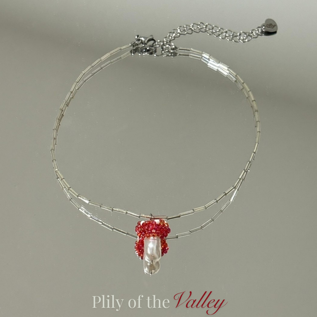 Valley Shroom - สร้อยคอลูกปัดแฮนด์เมด ปรับความยาวได้