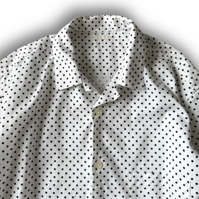 GU / Polkadot long sleeve shirt , white