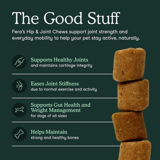 Fera Pets Hip + Joint Support for Dogs (New Formula) 90 Chews