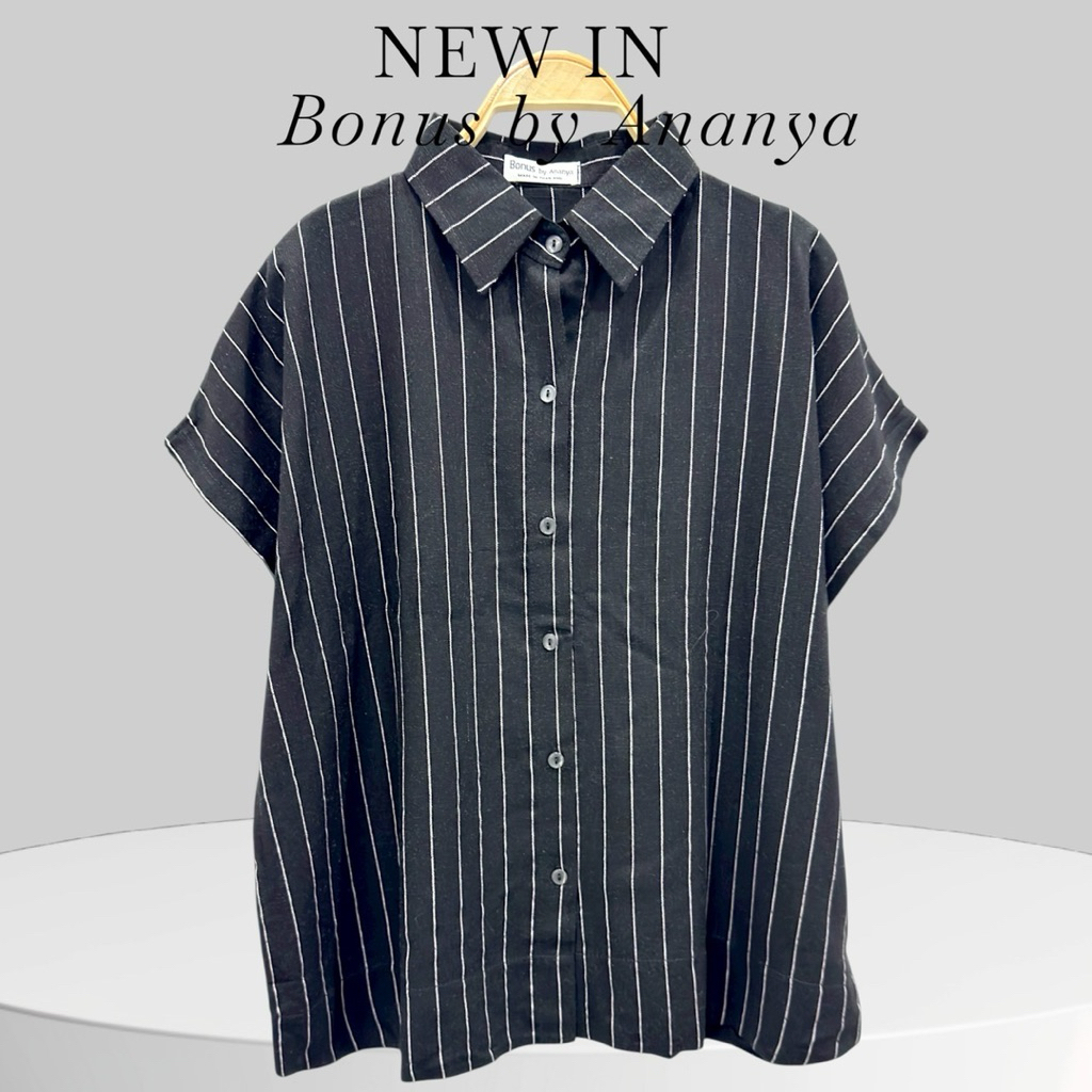 เสื้อเชิ๊ตผ้าลินินสลาฟลายริ้วสีพื้นสวยๆ