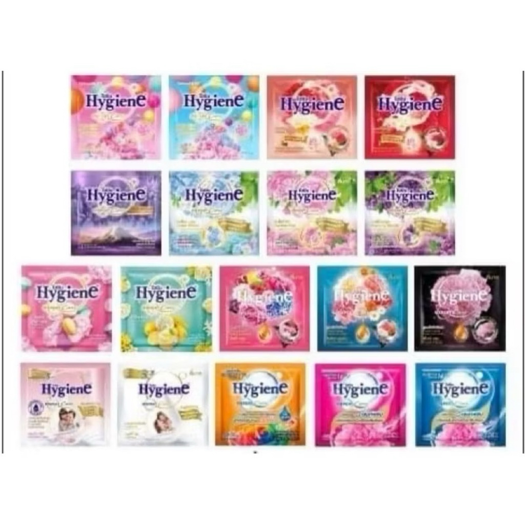 [คละกลิ่น] น้ำยาปรับผ้านุ่ม แบบซอง สูตรเข้มข้นพิเศษ Hygiene expert Care ขนาด 20 มล.