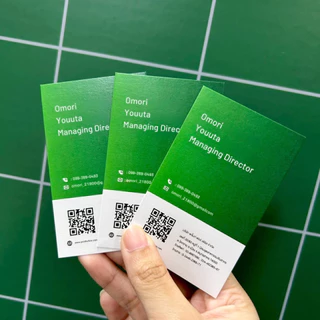 **1กล่อง100ใบ** ถูกมาก!! รับผลิต นามบัตร แบบเร่งด่วน ขนาด9x5cm กระดาษอาร์ตการ์ด 260แกรม พิมพ์4สี