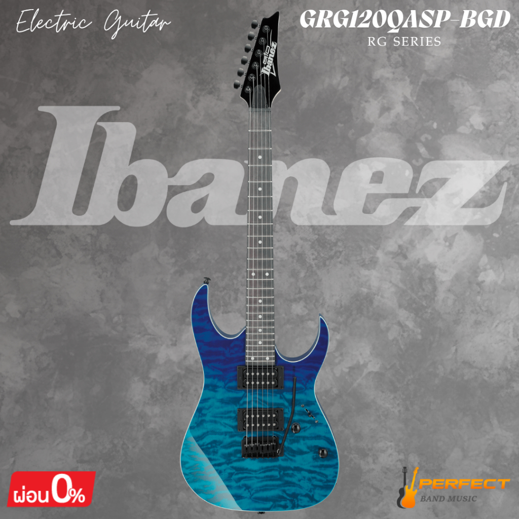 กีตาร์ไฟฟ้า Ibanez GRG120QASP-BGD Electric Guitar * กรุณาสอบถามก่อนสั่งซื้อ *
