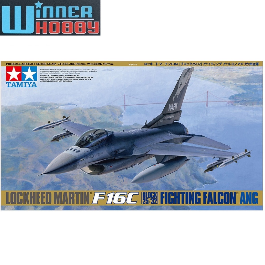 Tamiya 61101 Lockheed Martin F-16C Block 25/32 Fighting Falcon ANG 1/48