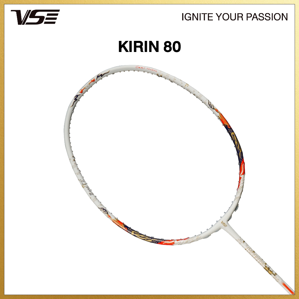 VS ไม้แบดมินตัน รุ่น KIRIN80 แถมกริปคละสี+เอ็น+ซอง *ขึ้นเอ็น กรุณากดที่ตัวเลือกขึ้นเอ็นเท่านั้น*