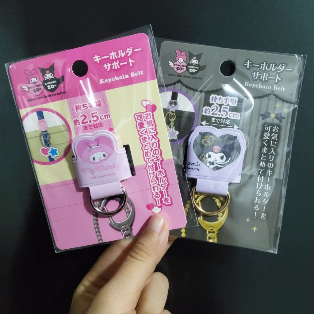 Keychain Belt ที่ห้อยพวงกุญแจติดกระเป๋า Mymelody มายเมโลดี้ คุโรมิ Kuromi สายกระเป๋า 2.5cm ซานริโอ้