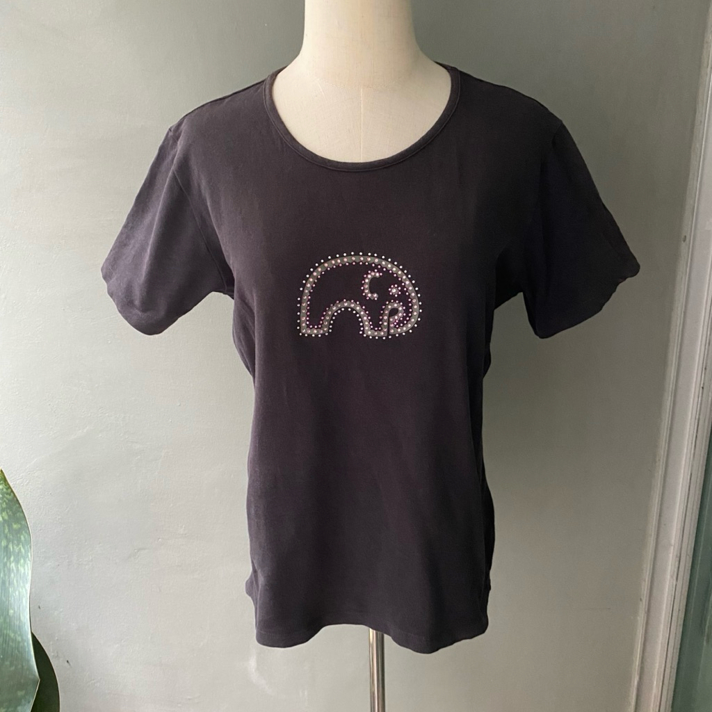 USED Jim Thompson sequined T shirt size L