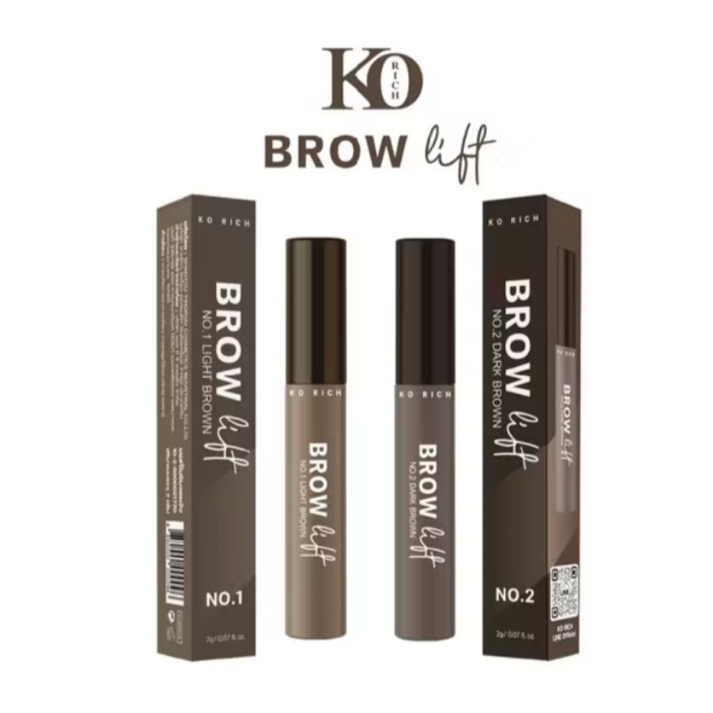 💗มีส่งด่วนExpress💗ล็อตใหม่_มาสคาร่าปัดคิ้ว(แยกขาย 2 สี) เคโอริช KO RICH BROW LIFT 4g.
