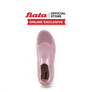 [แนะนำ +1 ไซซ์] Online Exclusive Bata บาจา รองเท้าผ้าลดกลิ่นอับ ผ้า knit สำหรับผู้หญิง รุ่นInfinit สีชมพู 5805003