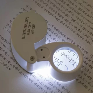 กล้องส่องพระ ขยาย 40x มีไฟ LED ในตัว 25mm พระเครื่อง เหรียญ เพชร แหวน อัญมณี พกพาสะดวก