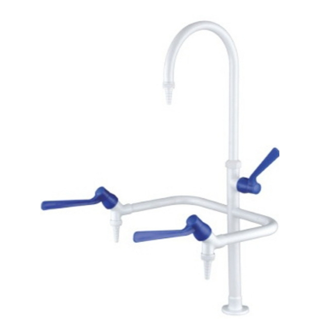 LA-WJH0731-3 ก๊อกน้ำห้องปฏิบัติการ  3 ทางแบบหมุน Three Way Awing Assay Lab Faucet