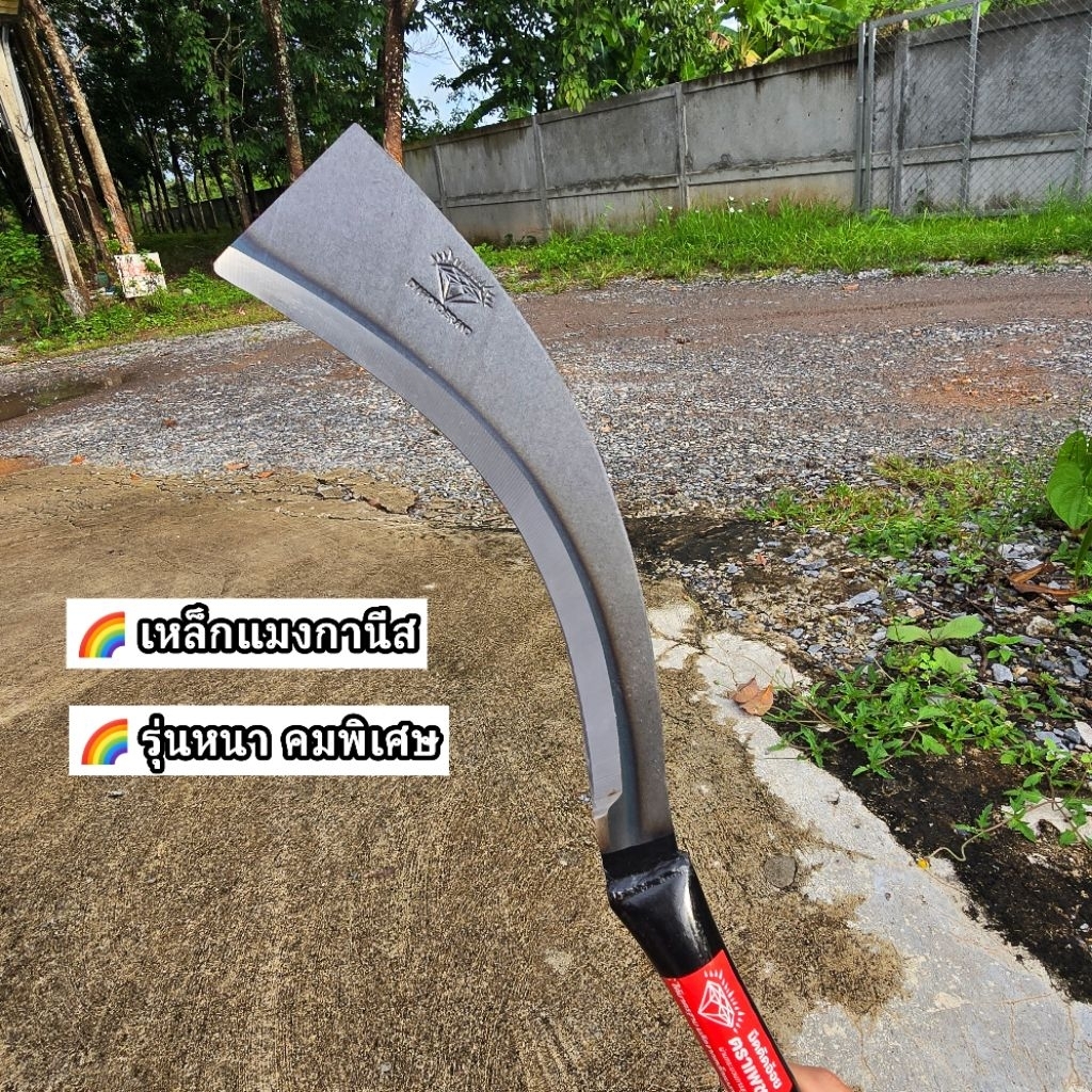 มีดตัดอ้อย ตราเพชร ใบมีดเหล็กแมงกานีส รุ่นหนา คมพิเศษ ใช้ตัดอ้อย ตัดมัน ถางใบหญ้า ราคา ถูกที่สุด ดีลบีเคเค แกลเลอรีภาพที่ 6