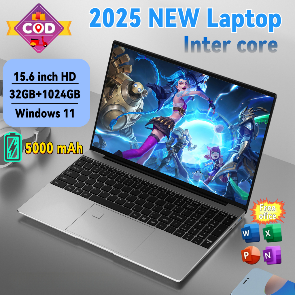 โน๊ตบุ๊ค AUAS Inter corei7 game แล็ปท็อป HD 15.6" 16G+1TB ปลดล็อคลายนิ้วมือ 15 วัน รับประกันฟรี 2 ปี