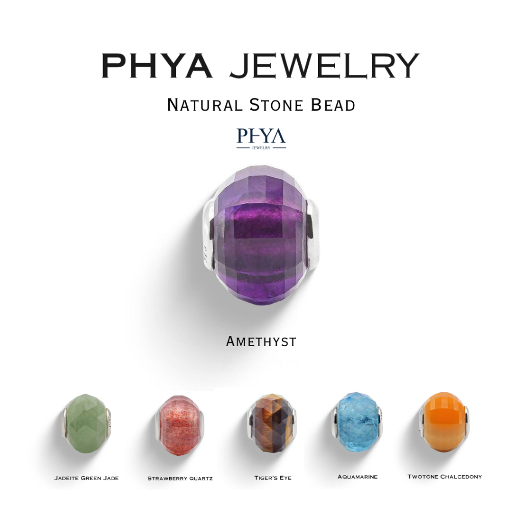 (มีหินให้เลือก 52 ชนิด) PHYA Natural Stone Bead (Unique Size) : บีดส์หินพญาไซส์ยูนีค