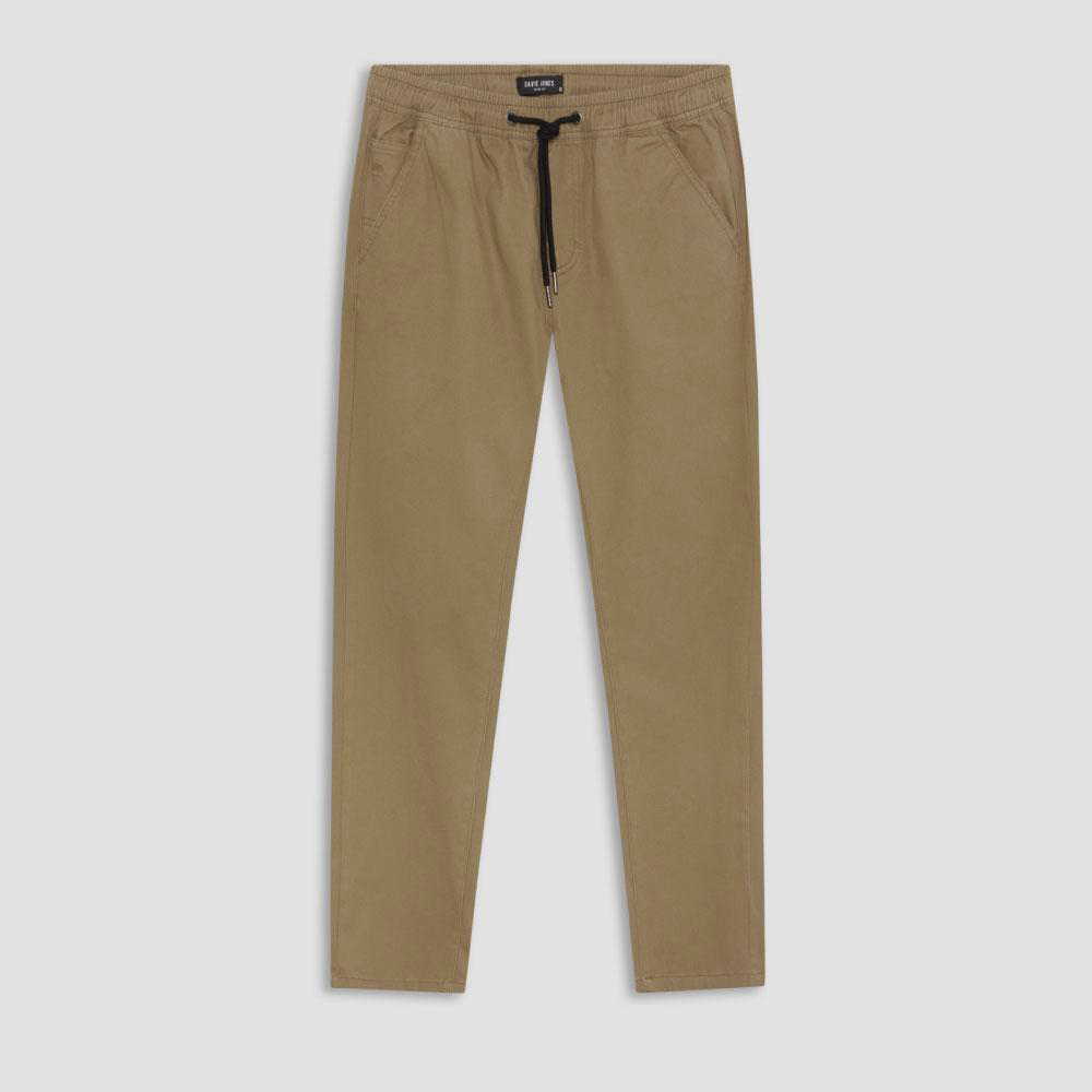 DAVIE JONES جوغر رجالي Slim Fit — بني محمر — صورة 6