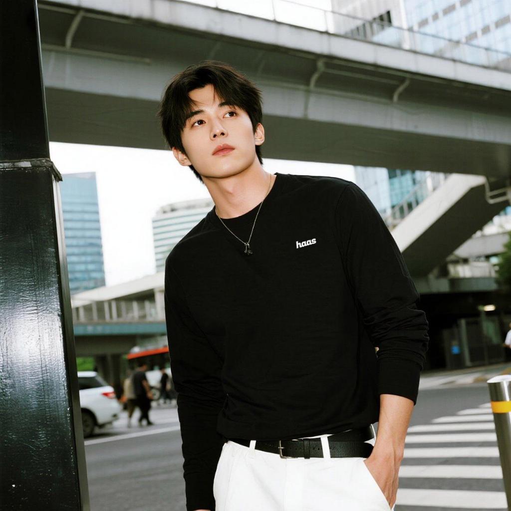 Haas เสื้อยืดกันหนาวแขนยาว ผ้าคอตตอน Unisex รหัส SBSK5762 ราคา ถูกที่สุด ดีลบีเคเค แกลเลอรีภาพที่ 3