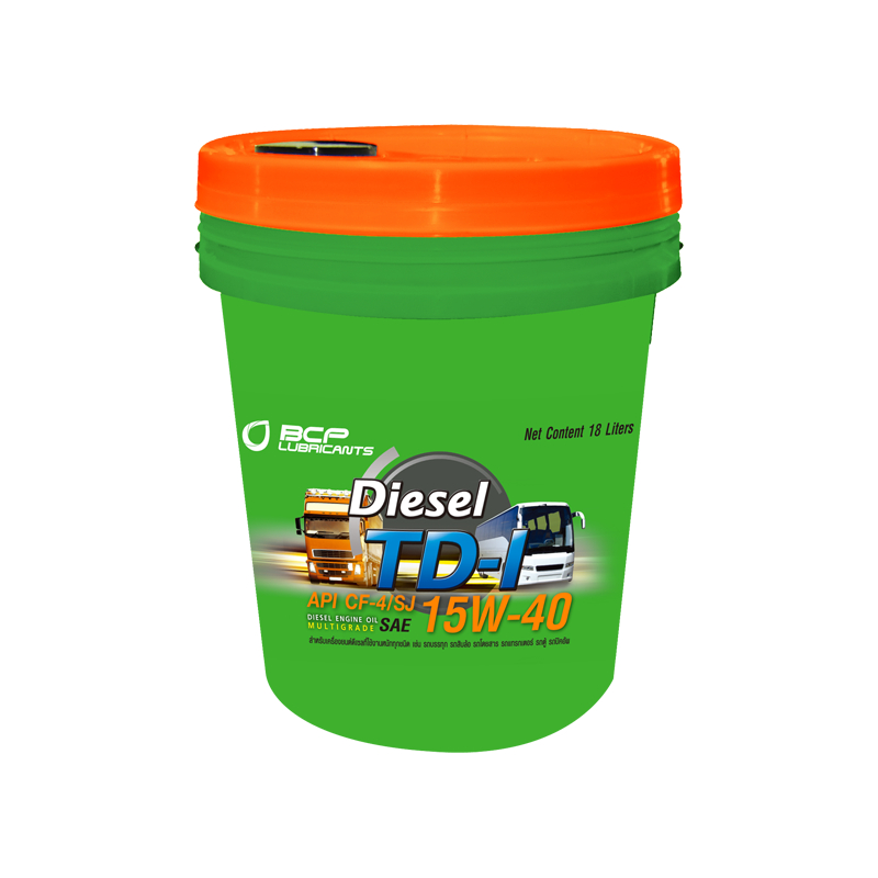 น้ำมันเครื่องยนต์ดีเซล BANGCHAK TD-1 (HD TD-1) CF4/SJ ขนาด 18L ( 15W-40 / 20W-50 )