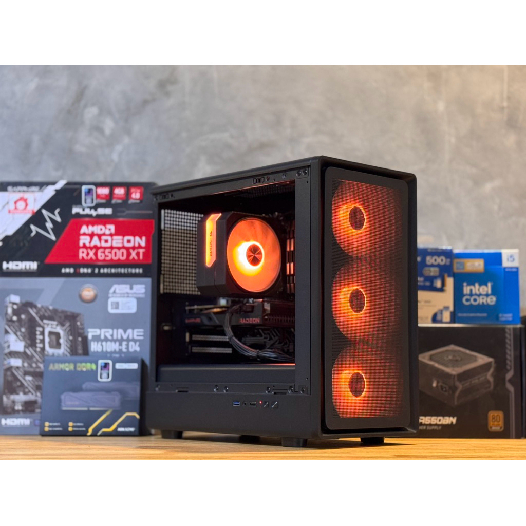 คอมเล่นเกมส์ i5- 14400F + RAM 16 GB + RX 6500 XT 4 GB